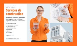 Services De Construction Et De Construction - Modèle De Maquette De Site Web