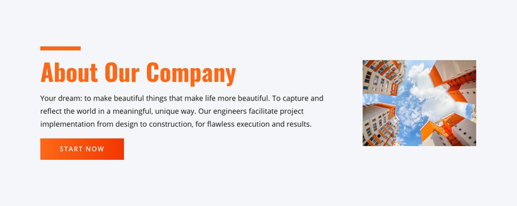 Specialty construction and planning Homepage Design
