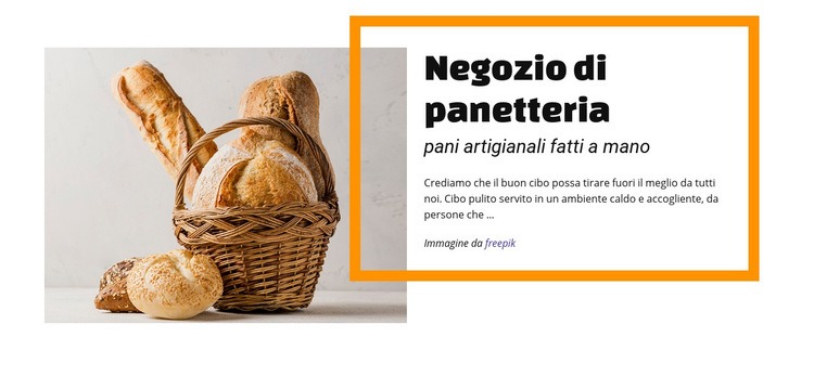 Negozio di prodotti da forno Costruttore di siti web HTML