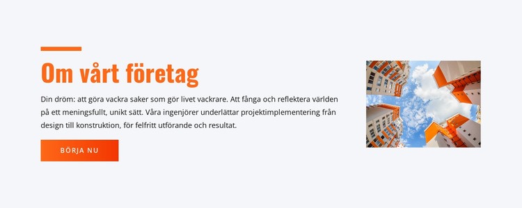 Specialbyggande och planering CSS -mall