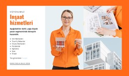 İnşaat Ve Inşaat Hizmetleri Esnek Kutu Şablonu