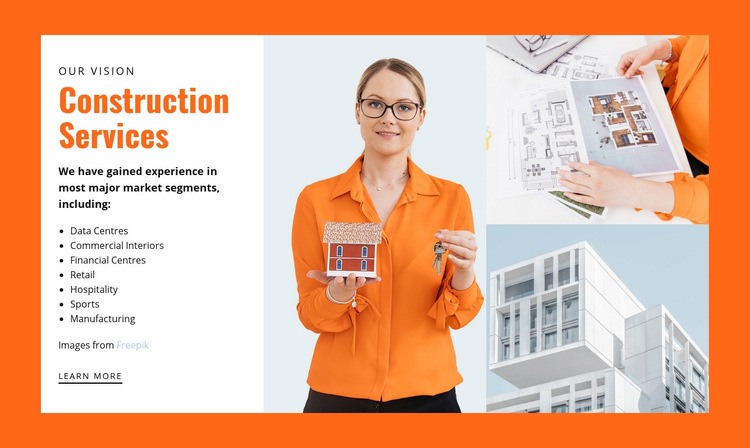 Building and construction services Webflow Template Alternative