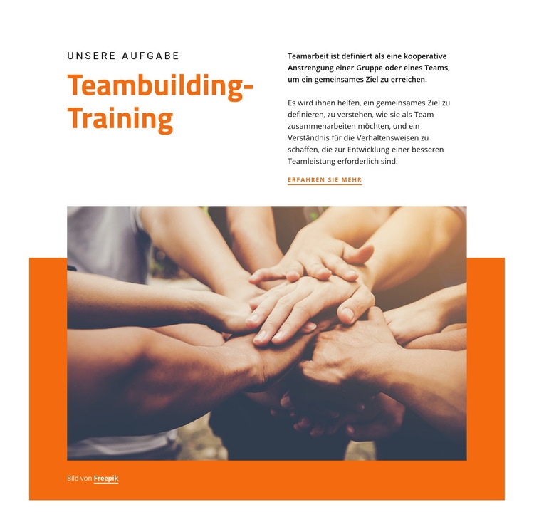 Verbessern Sie die Teamleistung Website Builder-Vorlagen