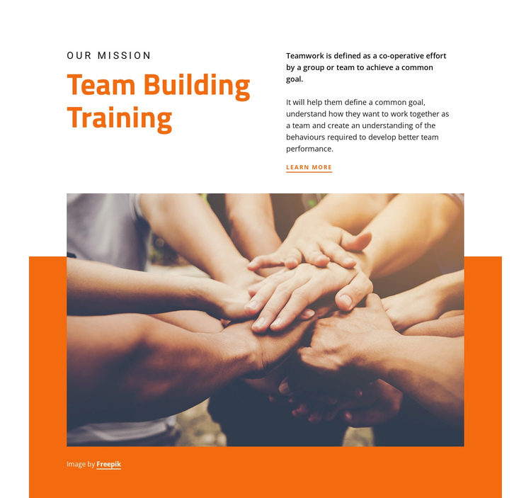 Improve team performance One Page Template