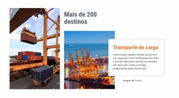 Modelo De Site Para Frete Marítimo, Aéreo Ou Ferroviário