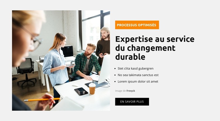 Processus optimisés Modèle HTML