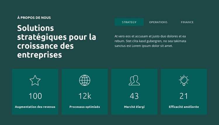 Augmentation des revenus Modèle de site Web