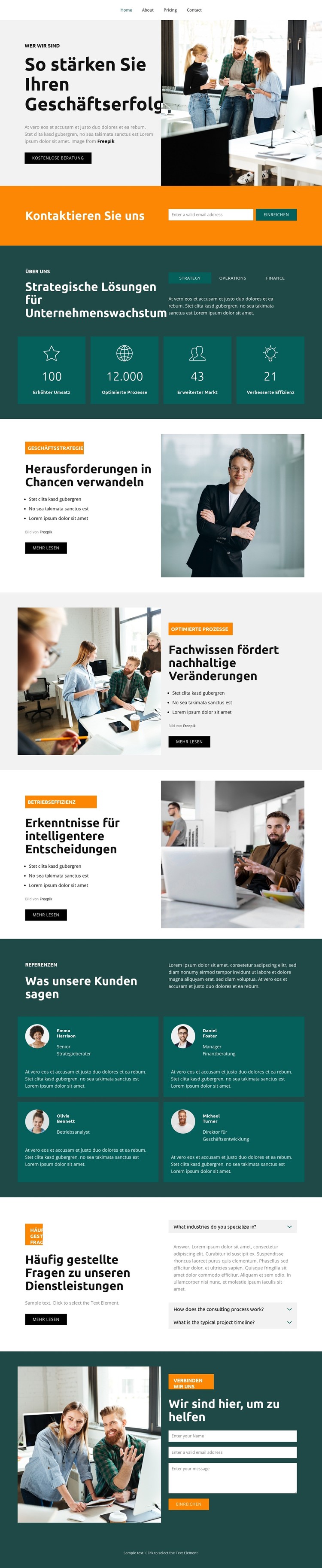 Optimierung der Betriebseffizienz CSS-Vorlage