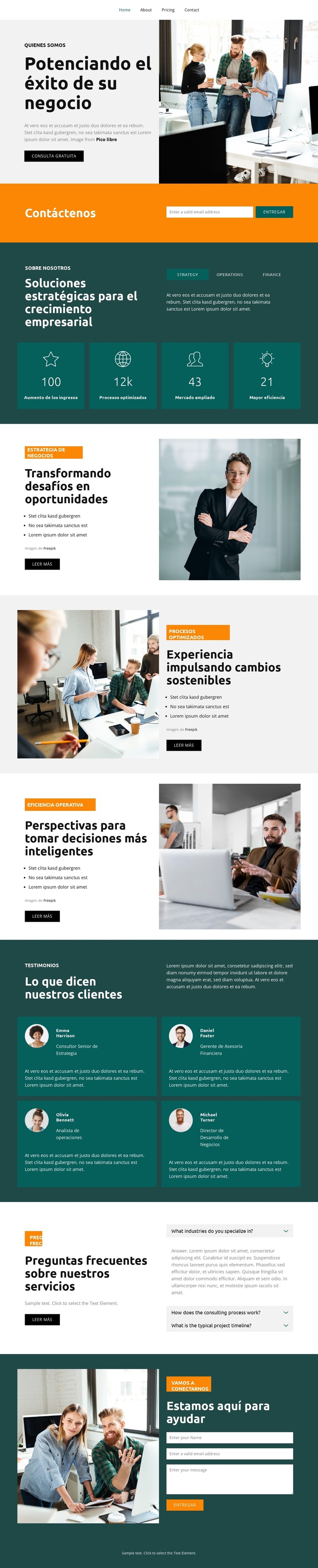 Optimización de la eficiencia operativa Plantilla CSS