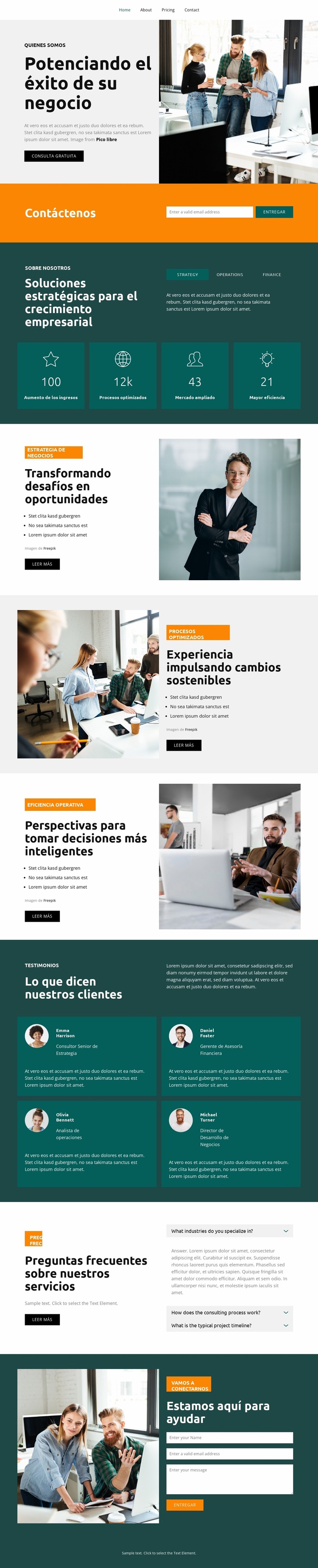 Optimización de la eficiencia operativa Plantilla Joomla