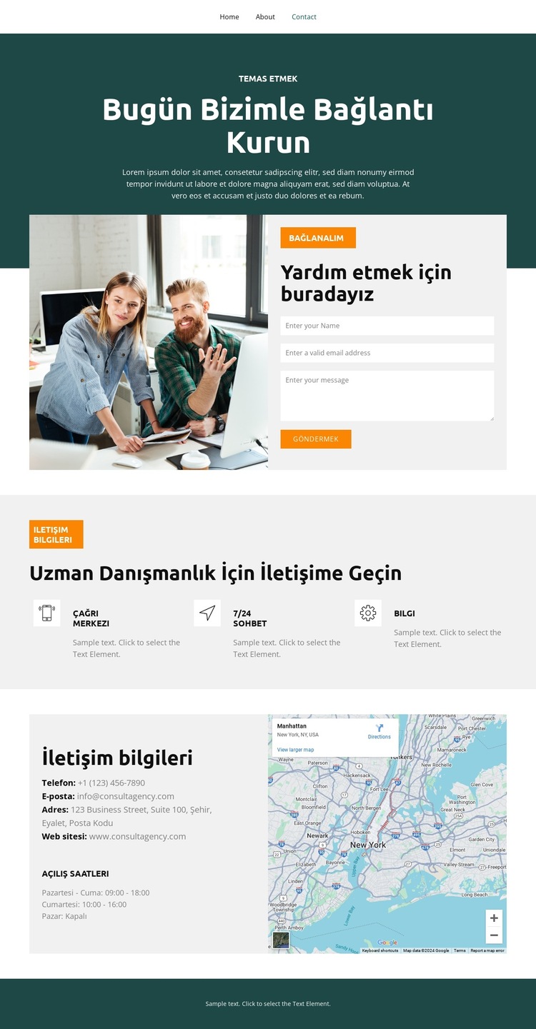 İş Başarısını Sürmek Web Sitesi Şablonu