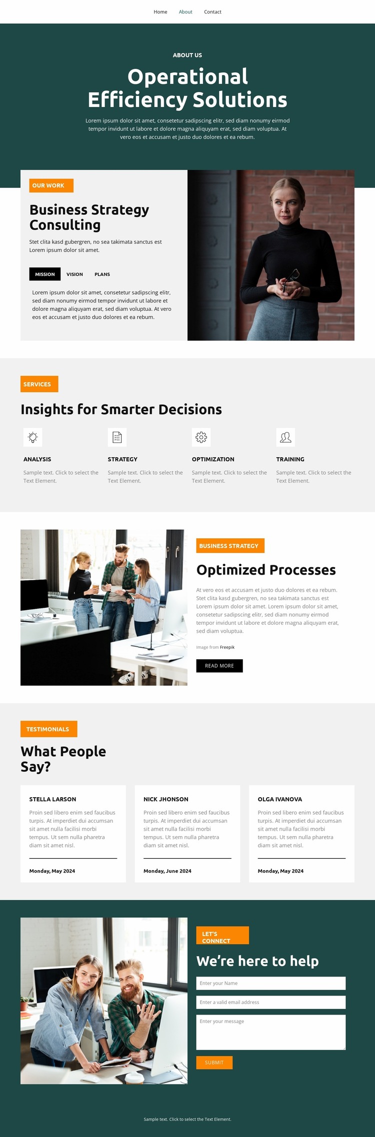 Empowering Strategic Decisions Website Mockup