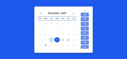 Calendar With Appointment Schedule Simple CSS Template