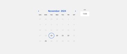 Einfacher Kalender - HTML- Und CSS-Vorlage