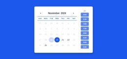 Responsive Webvorlage Für Kalender Mit Terminplan