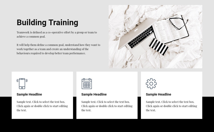 Building training Homepage Design
