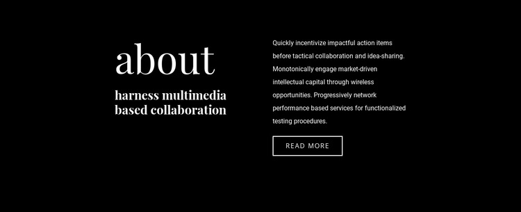 Business text on dark background HTML5 Template