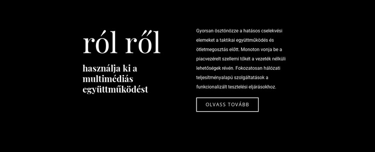 Üzleti szöveg a sötét háttér előtt CSS sablon