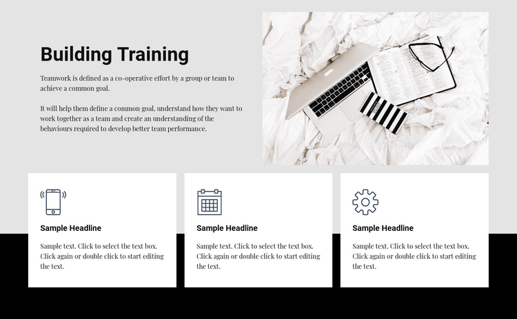 Building training One Page Template