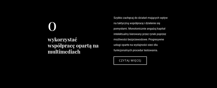 Tekst biznesowy na ciemnym tle Szablony do tworzenia witryn internetowych