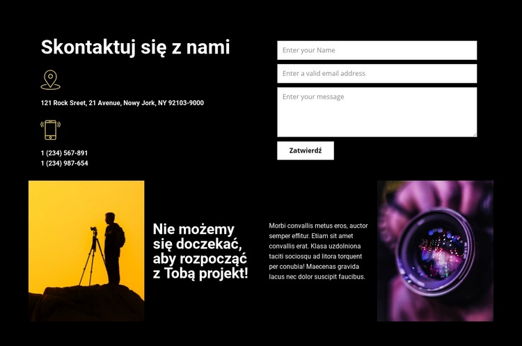 Skontaktuj się z nami, aby uzyskać pomoc Makieta strony internetowej