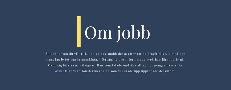 Text om affärer HTML-mall