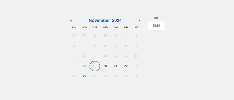 Simple calendar Template