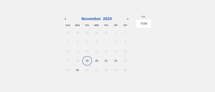 Simple calendar Website Builder Software