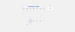 Simple Calendar - Free Website Design