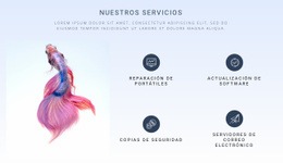 Plantilla De Una Página Más Creativa Para Fondo Claro Y Características