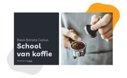 Exclusieve Sjabloon Voor Één Pagina Voor School Van Koffie