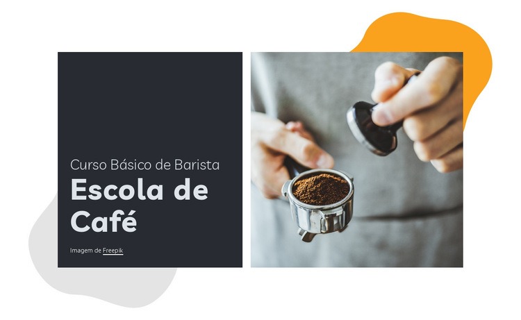 Escola de café Modelo HTML5