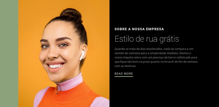 Seja livre no seu estilo Modelo de site