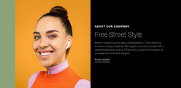Be Free In Your Style - Web Template