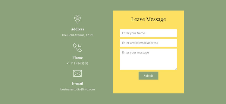 Order a call Homepage Design