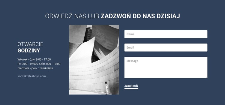 Odwiedź nas lub zadzwoń już dziś Szablon CSS