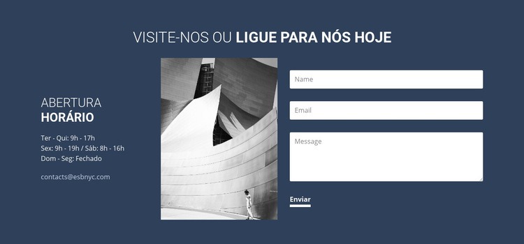 Visite-nos ou ligue hoje mesmo Modelos de construtor de sites