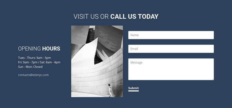 Visit us or call today Squarespace Template Alternative