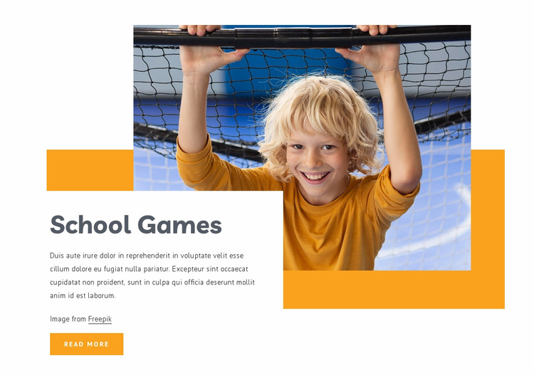 School games Website Mockup
