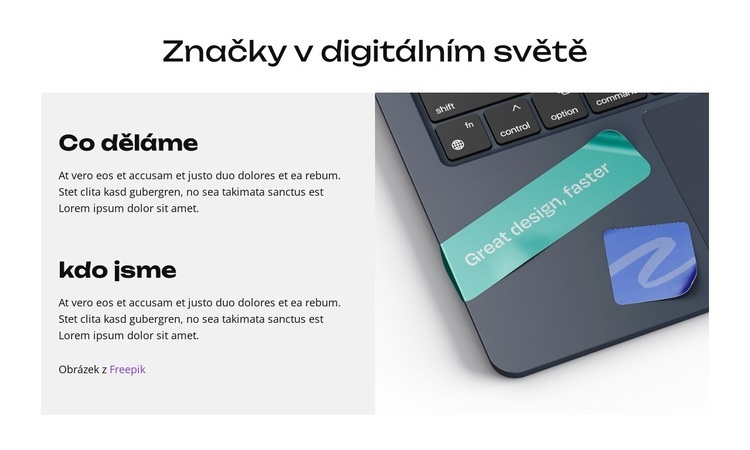 Předefinujte identitu značky Šablona