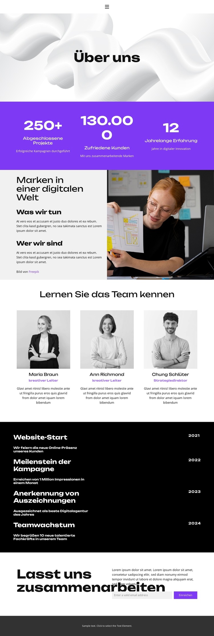 Mit Innovation vorangehen Website-Vorlage