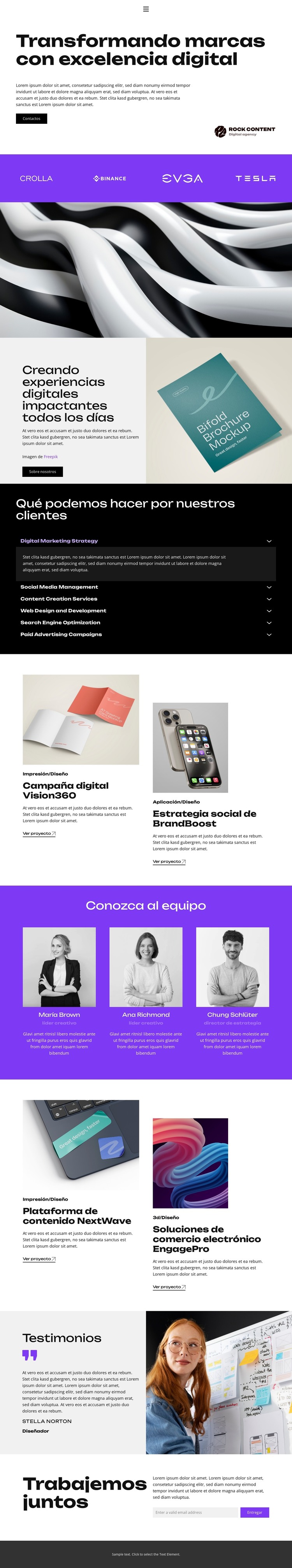 Revolucionar la presencia en línea Plantilla HTML