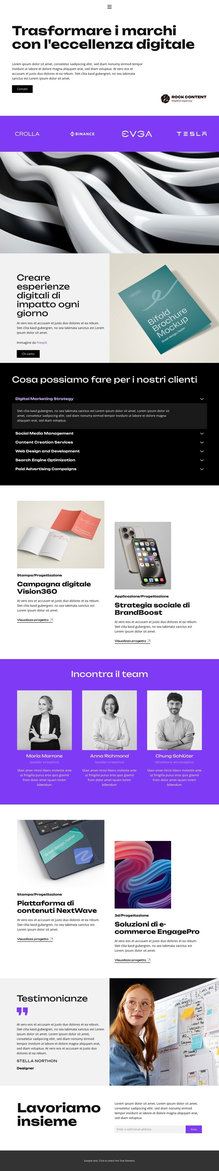 Rivoluziona la presenza online Modello CSS