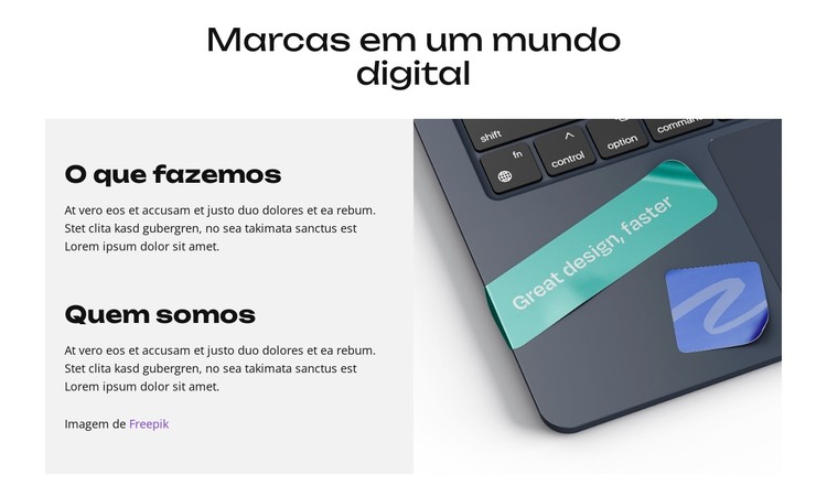 Redefina a identidade da marca Template CSS