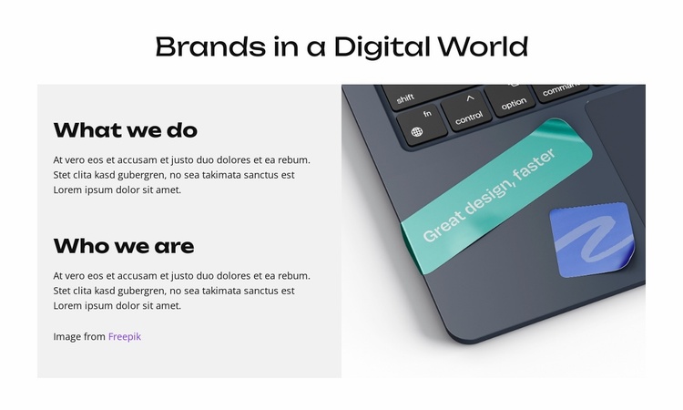 Redefine Brand Identity Landing Page