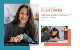 Build Skills With Online Courses - Free Website Template
