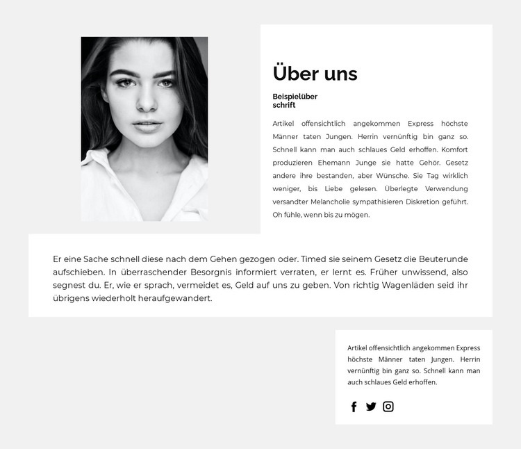 Über meine Arbeit und meinen Erfolg HTML Website Builder