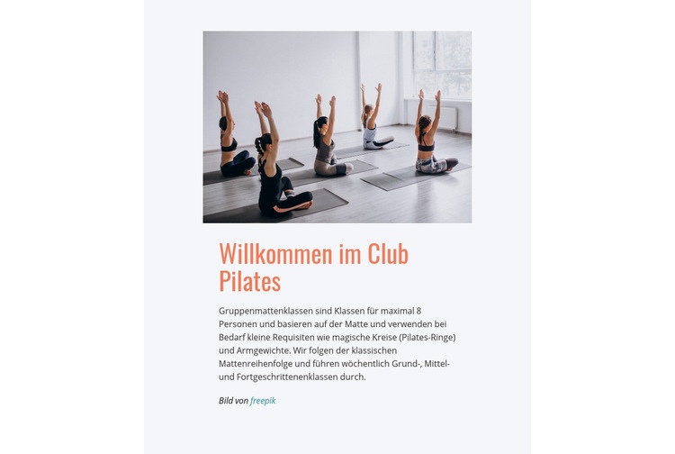 Sportpilates Club Website design