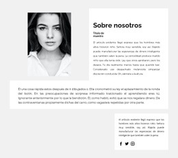 Sobre Mi Trabajo Y Éxito - HTML Website Creator