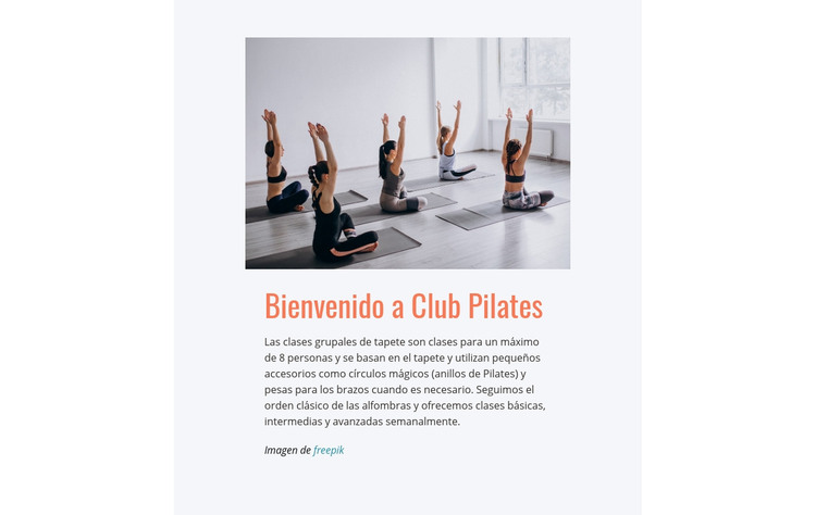 Club deportivo de pilates Plantilla HTML